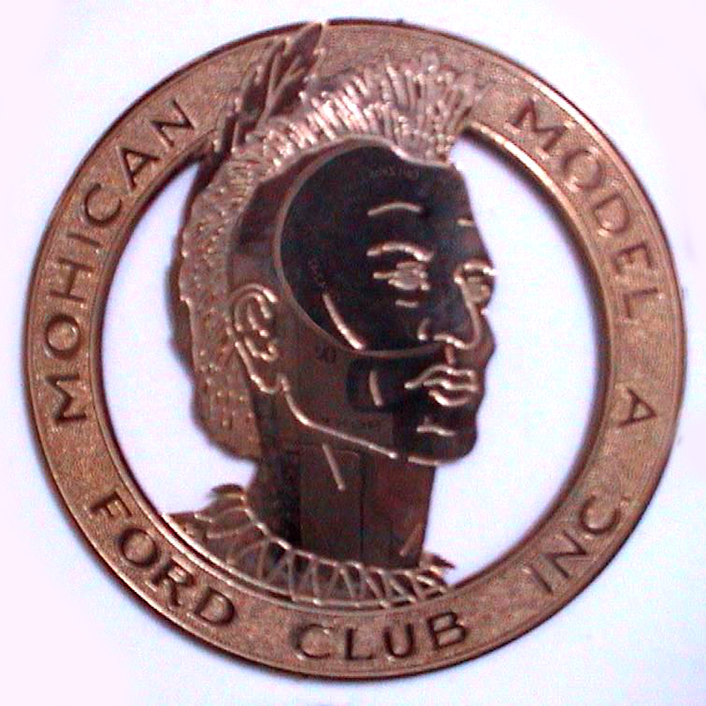 Ford Model A Club Mohican car badge